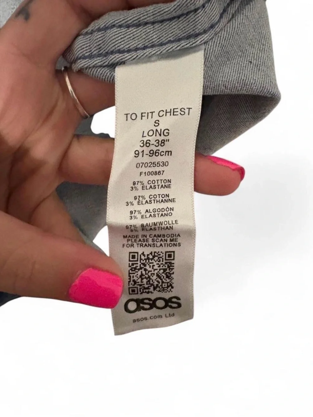 ASOS Women's Denim Button-Down Shirt in Navy Blue - Picture 4 of 5